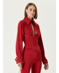Pcfg - Wool Blend Your *itch Corset Blouse - Samba - Lyst