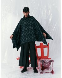 INF - 24ss Ban-doh Floral Stand Collar Cape Coat (black) - Lyst