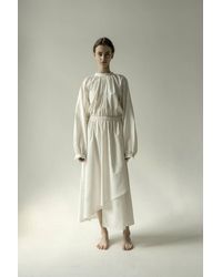 KM BY LANGE - Peasant Open Back Dress - Lyst