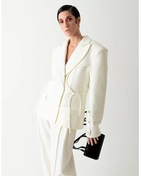 BLIKVANGER - Milky White Suit Jacket - Lyst