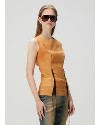 Pcfg - Cotton Top With Slit Detail - Orange - Lyst