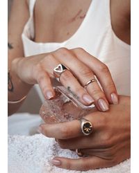 NO MORE accessories - Glam Heart Ring Silver - Lyst