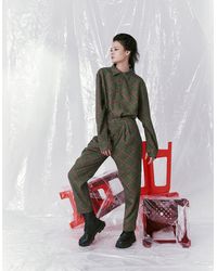 INF - 24ss Ban-doh Pixel Print Suit Pants (green) - Lyst