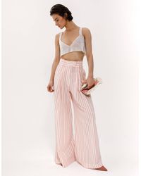 IPANTS - Striped Linen Palazzo - Lyst