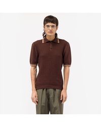 濃いピンク系統 ERNEST W. BAKER 19ss Cable Knit Polo