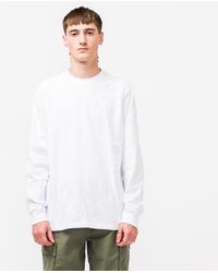 Stussy Cotton Global Peace Pigment Dyed Long Sleeve Tee Natural 