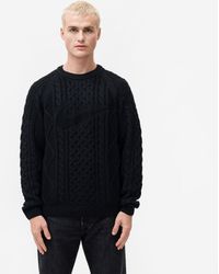 Nike Life Cable Knit Sweater in Red for Men | Lyst
