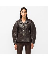 Ganni Leather jackets for Women | Online Sale up to 52% off | Lyst