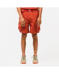 Red Cargo shorts for Men | Lyst