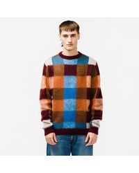 AWAKE NY Checkered Mohair Sweater - Brown