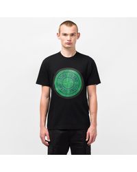 Stone Island Cotton Compass Logo T-shirt in Navy Blue (Blue) for Men - Lyst