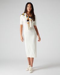 N.Peal London Women's Polo Collar Dress - White