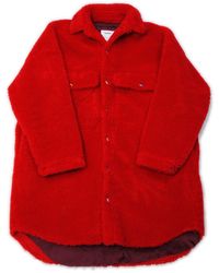 Doublet Recycle Fur Oversized Shirt - Red