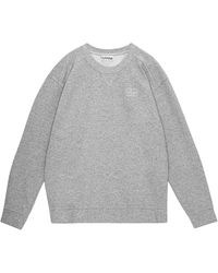 Ganni Isoli Drop Shoulder Sweatshirt in Gray | Lyst