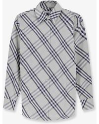 Burberry - Emma Cotton Shirt With Check Pattern - Lyst
