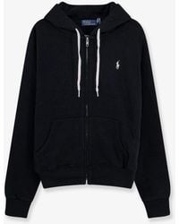 Polo Ralph Lauren - Cotton Blend Sweatshirt With Embroidered Logo On The Front - Lyst
