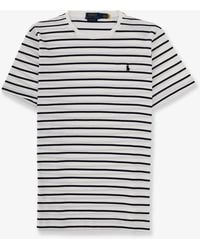 Polo Ralph Lauren - Cotton T-Shirt With Striped Pattern - Lyst
