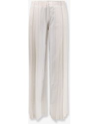 Semicouture - Viscose And Virgin Wool Trousers - Lyst