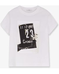 Givenchy - Cotton T-Shirt With Print On The Front - Lyst