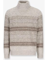 Brunello Cucinelli - Nordic Jacquard Alpaca, Cashmere And Wool Blend Sweater - Lyst