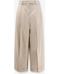 Alysi - Sartorial Viscose And Linen Trousers - Lyst