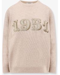 Max Mara - Wool And Cashmere Sweater With 1951 Motif - Lyst