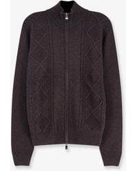 Corneliani - Wool And Cashmere Full-Zip Cardigan - Lyst