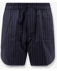 Y-81 - Virgin Wool Blend Shorts With Striped Pattern - Lyst