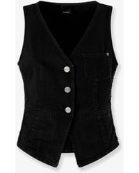 Pinko - Gardener Cotton Vest With Laces Profiles - Lyst