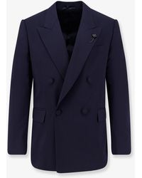 Lardini - Stretch Pure Virgin Wool Tuxedo Blazer - Lyst