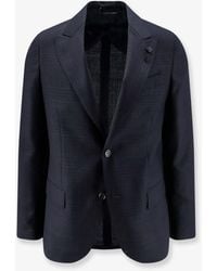 Lardini - Prince Of Wales Wool Blazer - Lyst