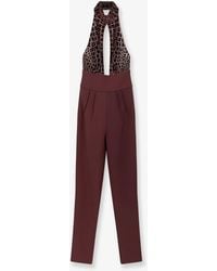 Elisabetta Franchi - Satin Suit With Sewuins On The Top - Lyst