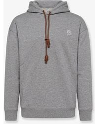 Loewe - Cotton Sweatshirt With Front Embroidered Logo - Lyst