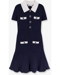 Self-Portrait - Ribbed Mini Dress - Lyst