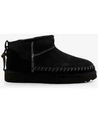 UGG - W Classic Ultra Mini Biarritz Suede Ankle Boots - Lyst