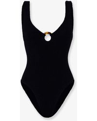 Hunza G - Celine Crinkle Fabric One-Piece Swimsuit - Lyst