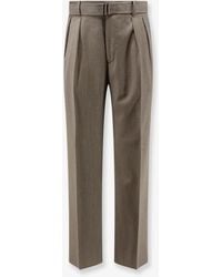 Tagliatore - Nevil Virgin Wool Trousers With Belt - Lyst