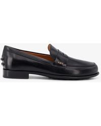 Tod's - Leather Loafers With Gommini Detail On The Back - Lyst