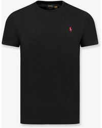 Polo Ralph Lauren - Cotton T-Shirt With Logo Embroidery - Lyst