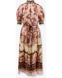 Zimmermann - Aster Billow Silk Long Dress - Lyst