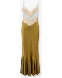 Mes Demoiselles - Fina Viscose Dress With Lace Profile - Lyst