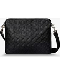 Gucci - Gg Emblem Leather Crossbody Bag - Lyst