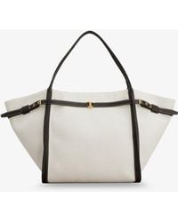 Tod's - Tim Canvas And Leather Medium Shopping Bag - Lyst