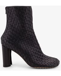 Bottega Veneta - Cherry Leather Ankle Boots - Lyst