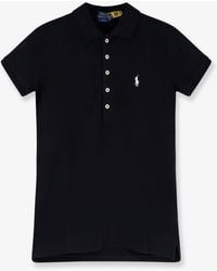 Polo Ralph Lauren - Cotton Blend Polo Shirt With Embroidered Logo - Lyst