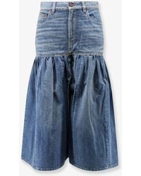 Chloé - Lightweight Cotton Denim Fabric Skirt/Trousers - Lyst