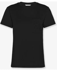 Max Mara - Papaia Cotton T-Shirt With Monogram - Lyst