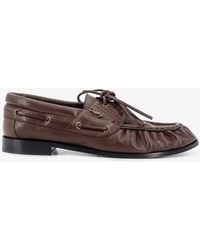 Saint Laurent - Le Loafer Bateau Leather Loafers - Lyst