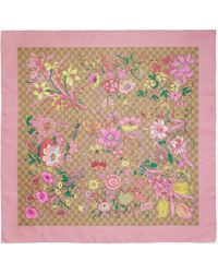 Gucci - Gg Flora Silk Scarf - Lyst