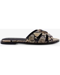 Pinko - Milly Low Leather Sandals - Lyst